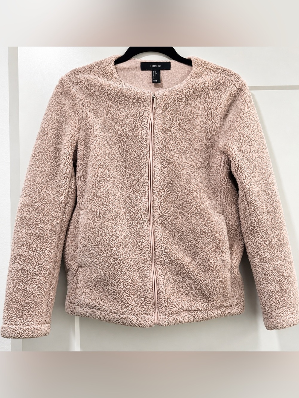 Cozy Blush Pink Faux Sherpa Jacket